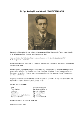 A preview of a PDF biography for Mattick, Stanley Richard